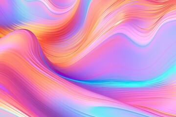 Obraz premium texture of holographic wave wallpaper background