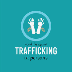 World day against trafficking in person is observed every year on July 30,.banner design template Vector illustration background design.