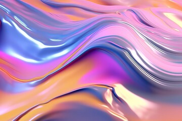 Naklejka premium texture of holographic wave wallpaper background