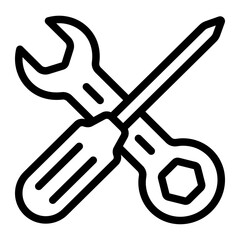wrench line icon