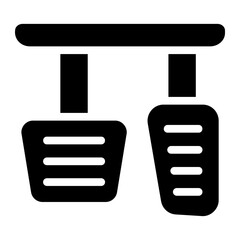 car pedals glyph icon