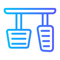 car pedals gradient icon