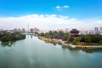 Fototapeta na wymiar Cityscape of Taizhou, Jiangsu, China