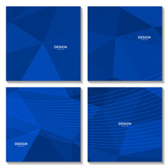 squares abstract blue geometric background with triangles for business