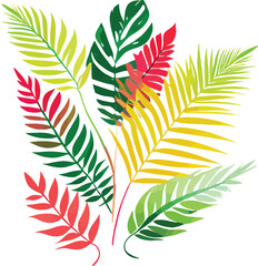 Tropical Palm Leaves Vector Style