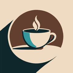 Coffee Cup Vector Simple Logo