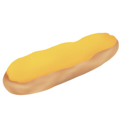 French eclair isolated 