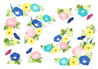 海岸の花のフレームセット