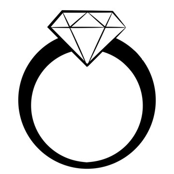diamond engagement ring vector