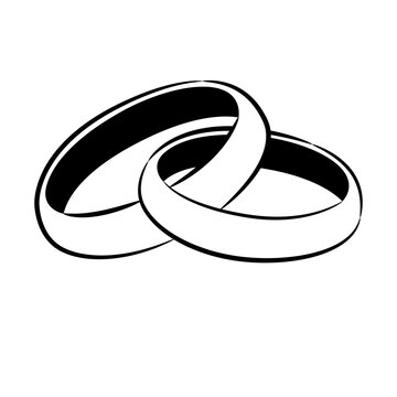 wedding rings icon vector