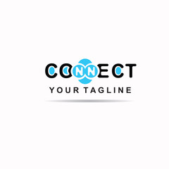 connection logo vector, connected eps 10