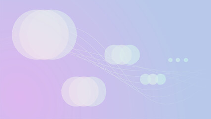 Pastel Tone Slow move Circle Gradient Background with Abstract Line, Pink and Blue