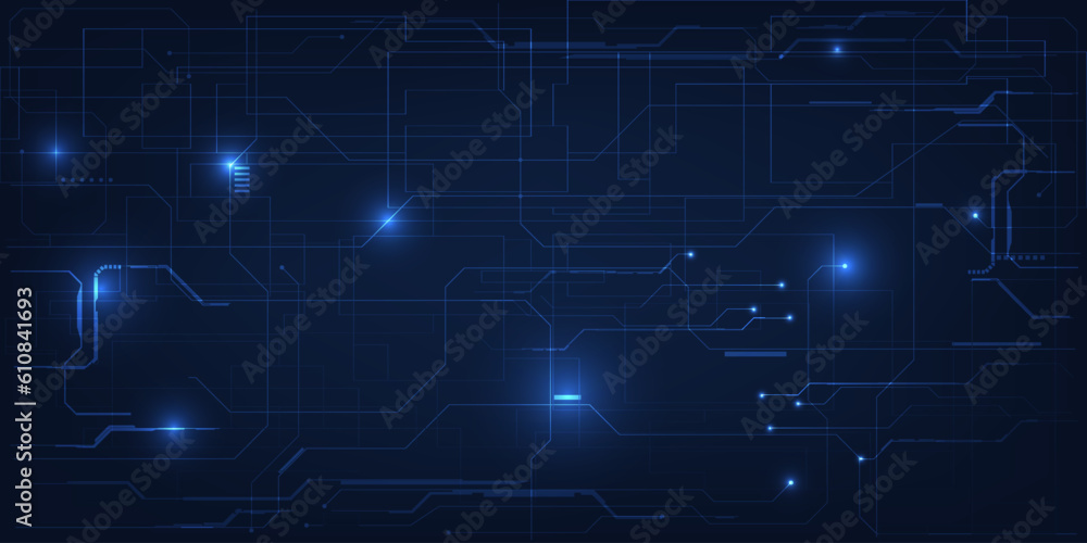 Poster abstract futuristic digital technology background and digital circuit communications for hi tech adv
