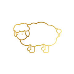 Sheep icon vector isolated on white background for your web and mobile app design, Sheep logo concept