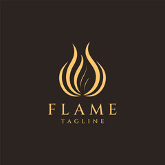 Flame logo design vector illustration