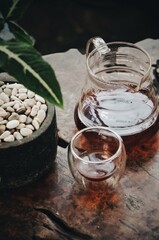 manual brew coffee, pour over, cupping coffee arabica and robusta hot and cold drink