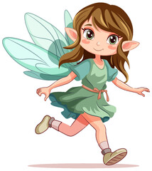 Beautiful fairy cartoon character