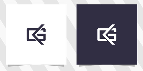 letter kg gk logo design