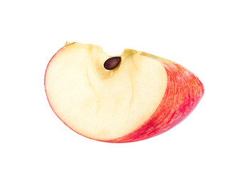 Red apple fruit slice (cut) isolated on transparent png