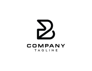 Abstract Minimalist Letter B, D, BD Logo Design, DB logo design, B Luxury letter Vector icon logo.