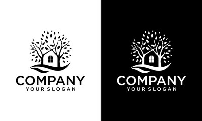 Tree House business logo vector, Brand Identity Logos design, modern logo, Logo Designs Vector Illustration Template