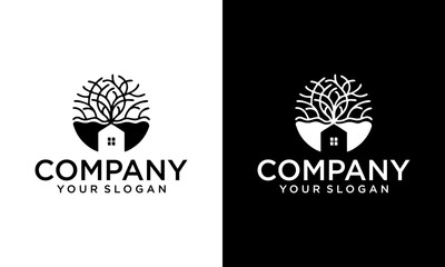 Tree House business logo vector, Brand Identity Logos design, modern logo, Logo Designs Vector Illustration Template