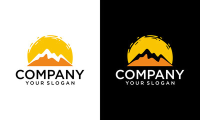 Mountain icon design isolated flat. Mountain simple sign, Mountain icon vector design illustration. Mountain Logo. Hills Logo.