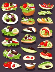 Greek Salad Vector Generative Art