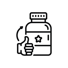 Black line icon for super 