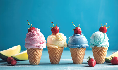 Ice cream fruitty , Generative ai
