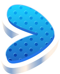 3D alphabet letters, 3d modeling and rendering