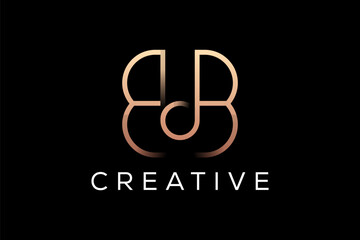 Letter Bb monogram logo design vector