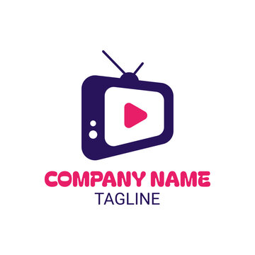 TV electronic media Logo template