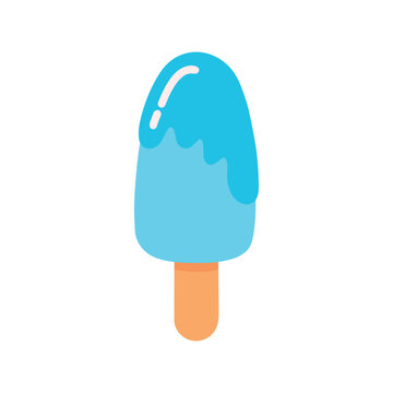 Popsicle Ice Cream Doodle Icon for Summer Drink Vector Illustration