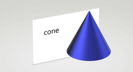 education for children figure cone 3d rendering