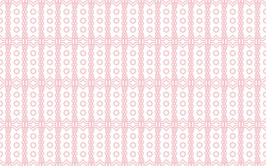 Grid and mesh pattern, seamless with pink geometric, retro and seamless pattern, white background