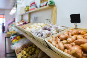 portrait of an indoor fruit market