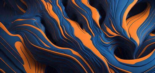 ABSTRACT WAVES BACKGROUND BANNER - Generative AI technology