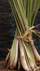 a bunch of Lemon Grass herb healing garden
