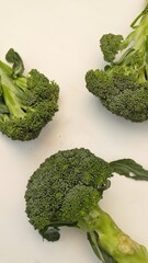 broccoli on white background vegetables health for food