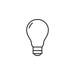 Light bulb line icon, idea logo vector