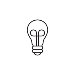 Light bulb line icon, idea logo vector