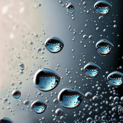 rain drops on glass Generative AI