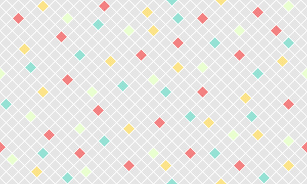 Pastel color diamonds seamless pattern. Vector Repeating Background.