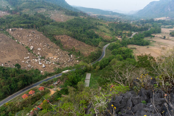 View from dragon cave, Thakhek loop, Laos