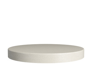 Beige podium on transparent background