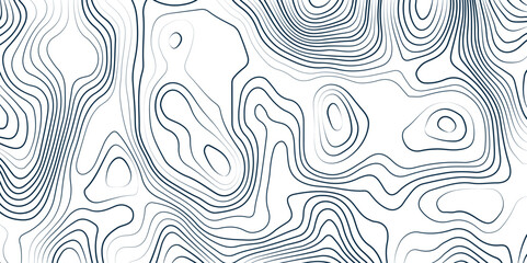 Abstract topographic wavy curve line background. Topography map pattern, Geographic curved relief. Topographic lines background. Vector illustration.