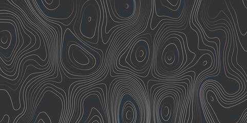 Abstract wave curved lines topographic contours map background. Abstract geographic wavy and curve grid lines map background.