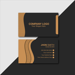 Modern and Trendy minimal abstract business card template. fully editable and print ready