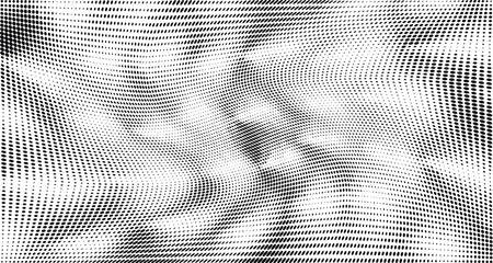 Black and white grunge halftone dots pattern texture background
